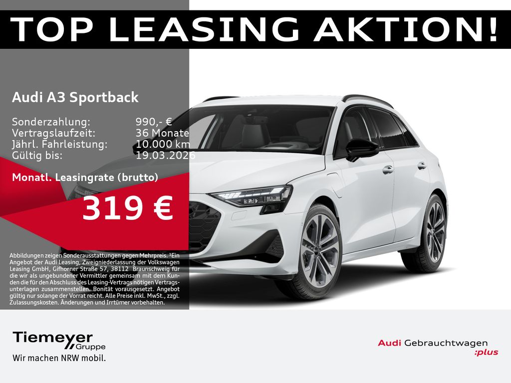 Audi A3 Sportback 40 TFSIe S LINE SONOS AHK ASSIST KA