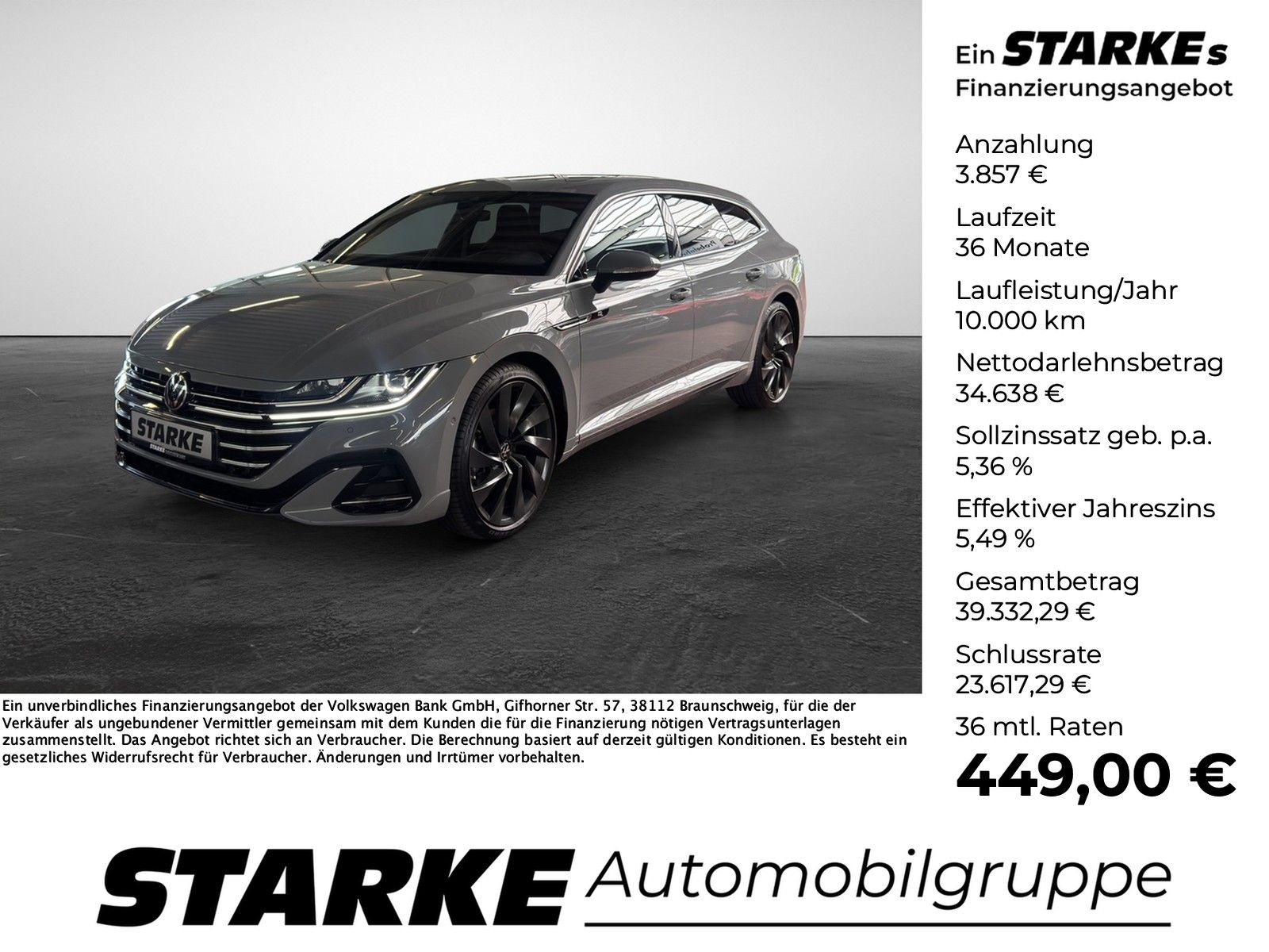 VW Arteon Shooting Brake 2.0 TDI DSG 4M R-Line  Hea