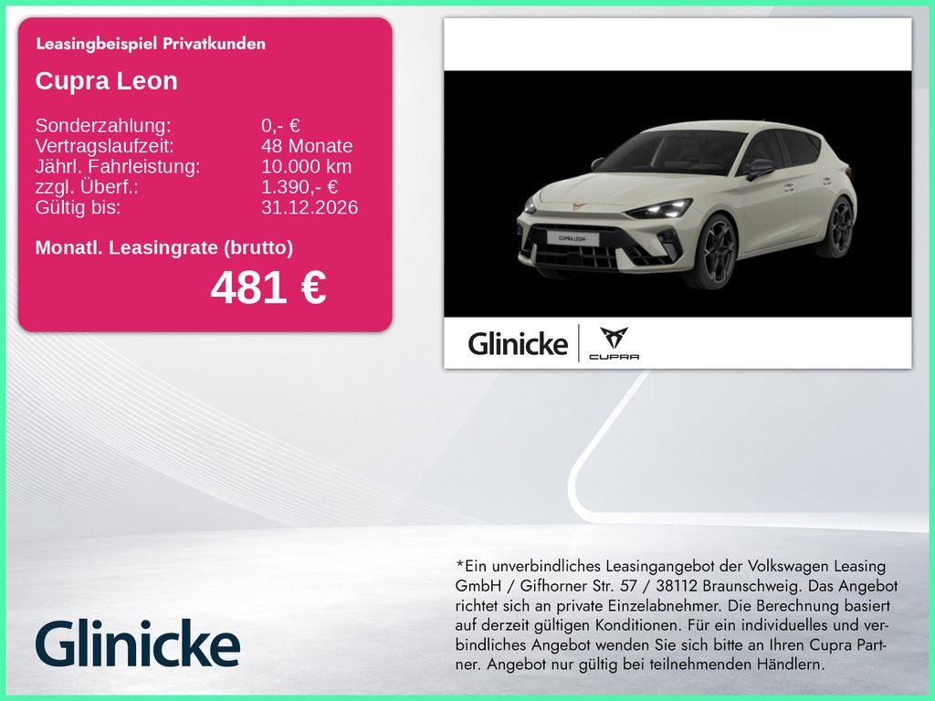 Leon VZ 1.5 e-HYBRID 200 kW DSG Matrix-LED Sennh