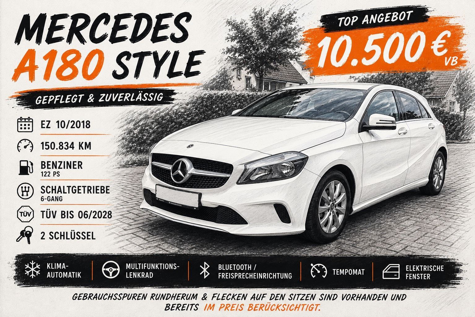 MERCEDES-BENZ Mercedes A180 Style  gepflegter Kompaktwa...