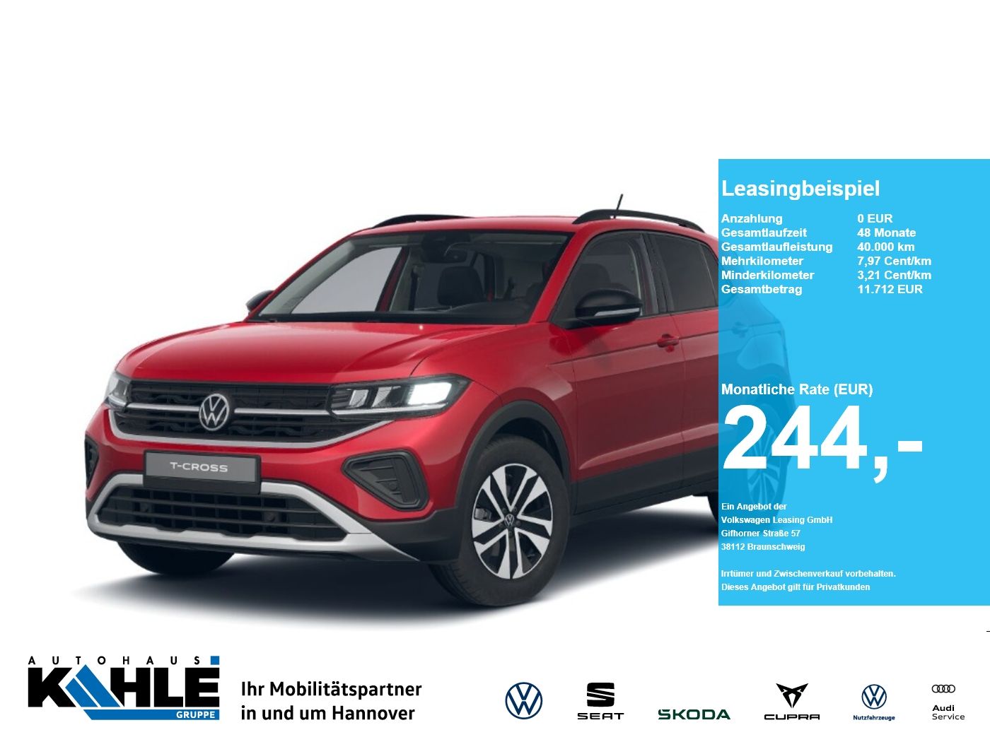 Volkswagen T-Cross 1.0 TSI DSG ENERGY AHK Navi RFK GJR Digi