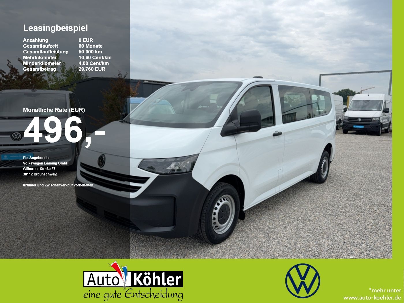 Volkswagen T7 Kombi TDI LR 9-sitzer 360/Kamera/ACC/Kamera