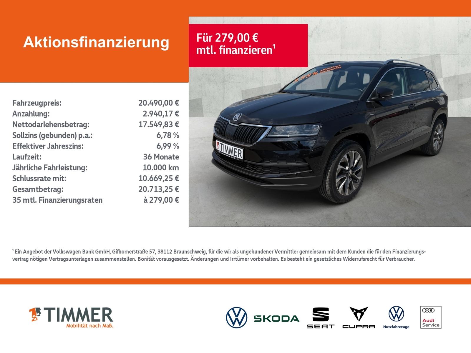 Skoda Karoq 1.5 TSI CLEVER +LED+NAVI+SHZ+ALU+APP+