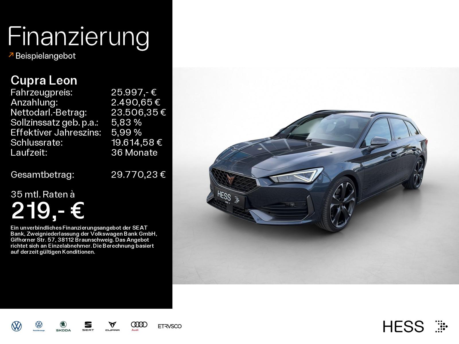 Cupra Leon Sportstourer 2.0 TSI DSG VZ*MATRIX*AHK*KAME