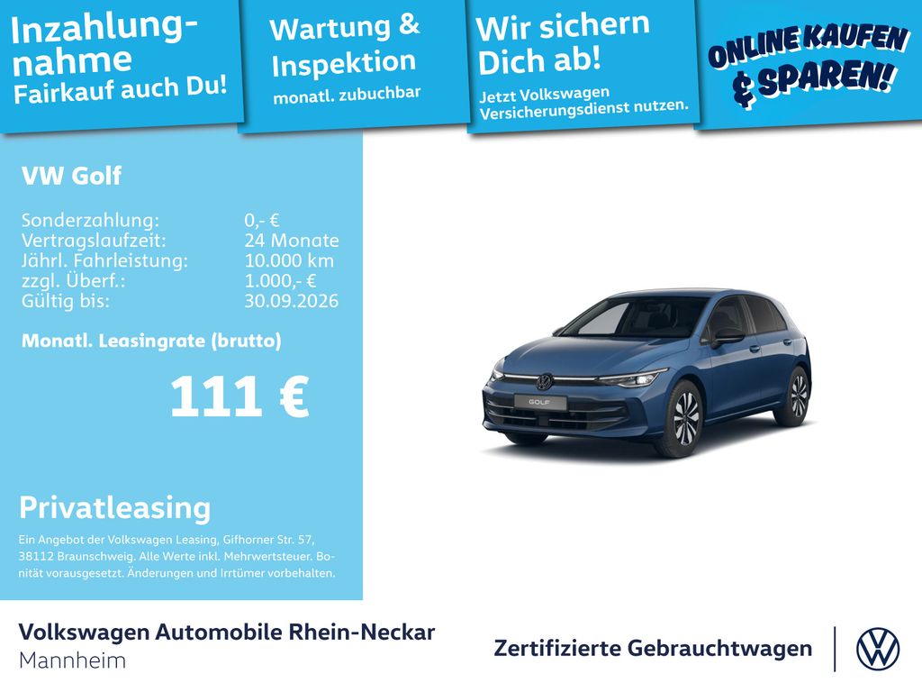 Volkswagen Golf VIII 1.5 TSI GOAL Navi AHK Kamera UVM