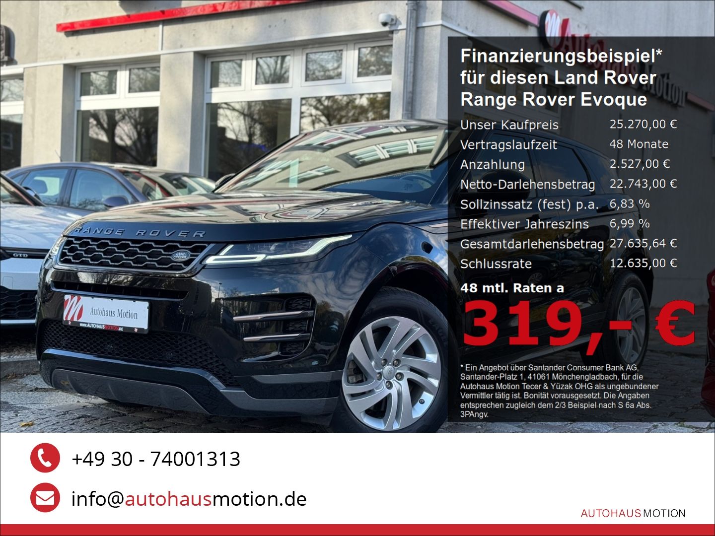 Land Rover Range Rover Evoque R-Dynamic S 2.0 D150 Navi Kam