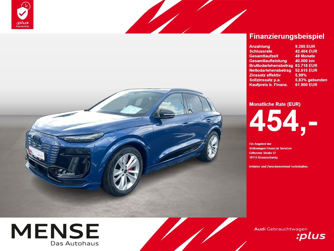 Audi Q6 e-tron performance edition one blue B&O|AHK