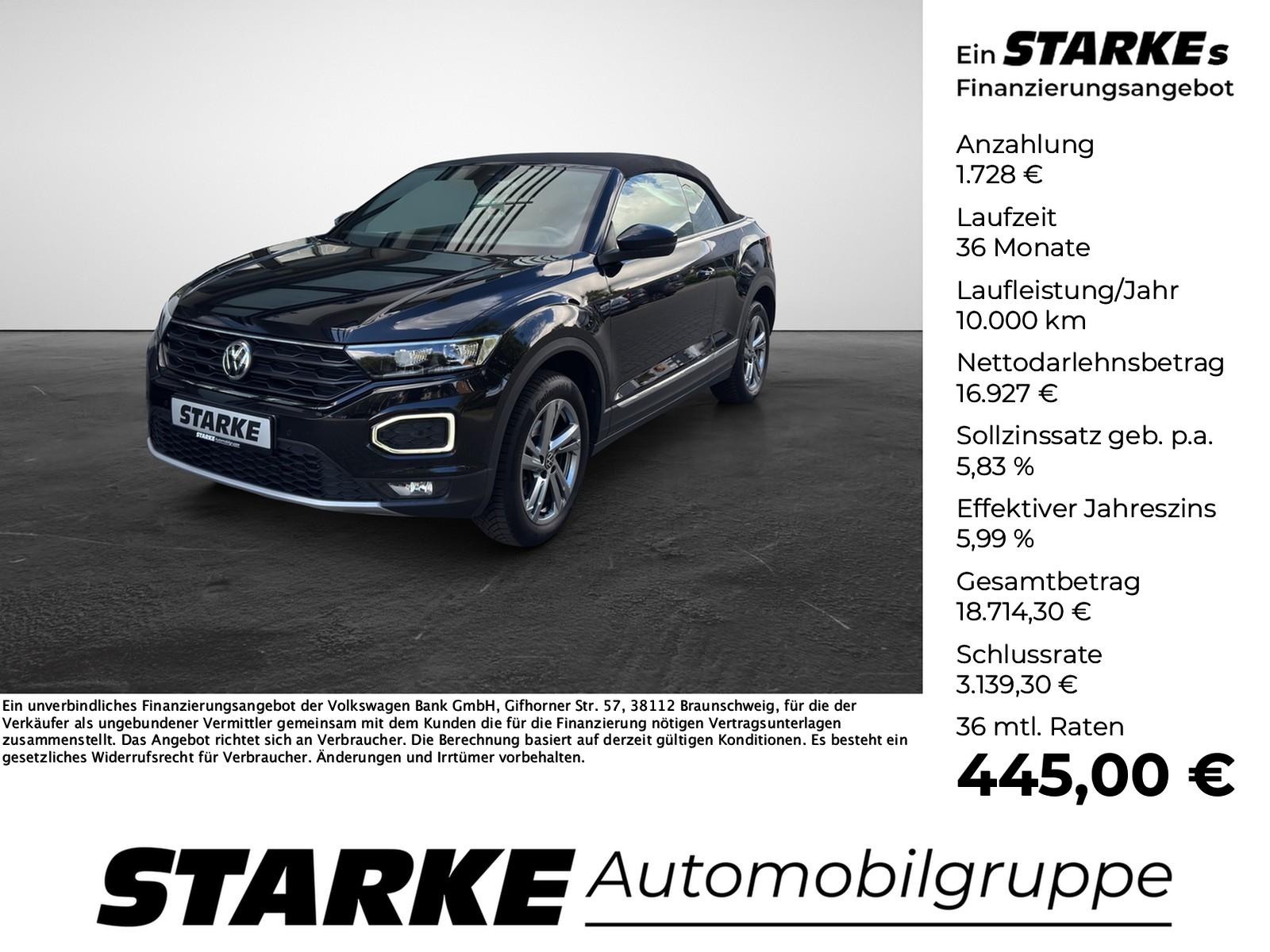 Volkswagen T-Roc Cabriolet 1.5 Style Black-Style  AHK Navi 