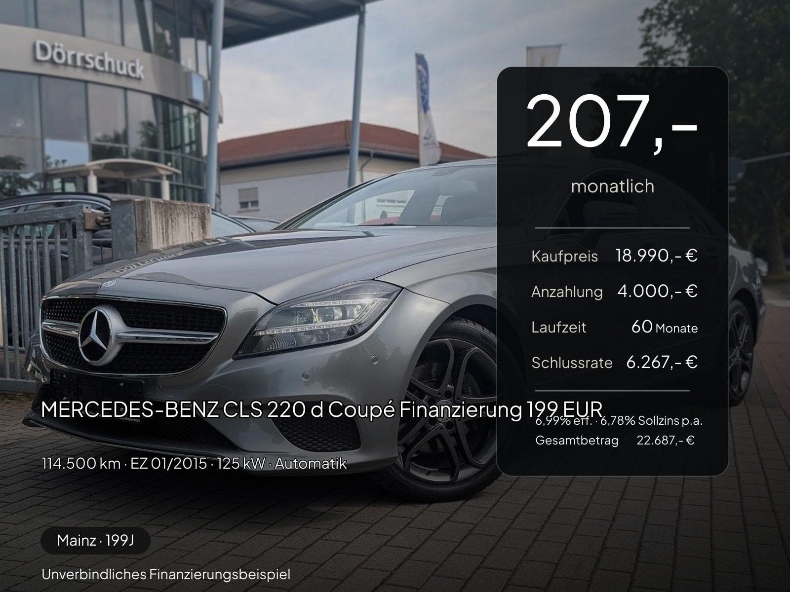 Mercedes-Benz CLS 220 d Coupé Finanzierung 199 EUR