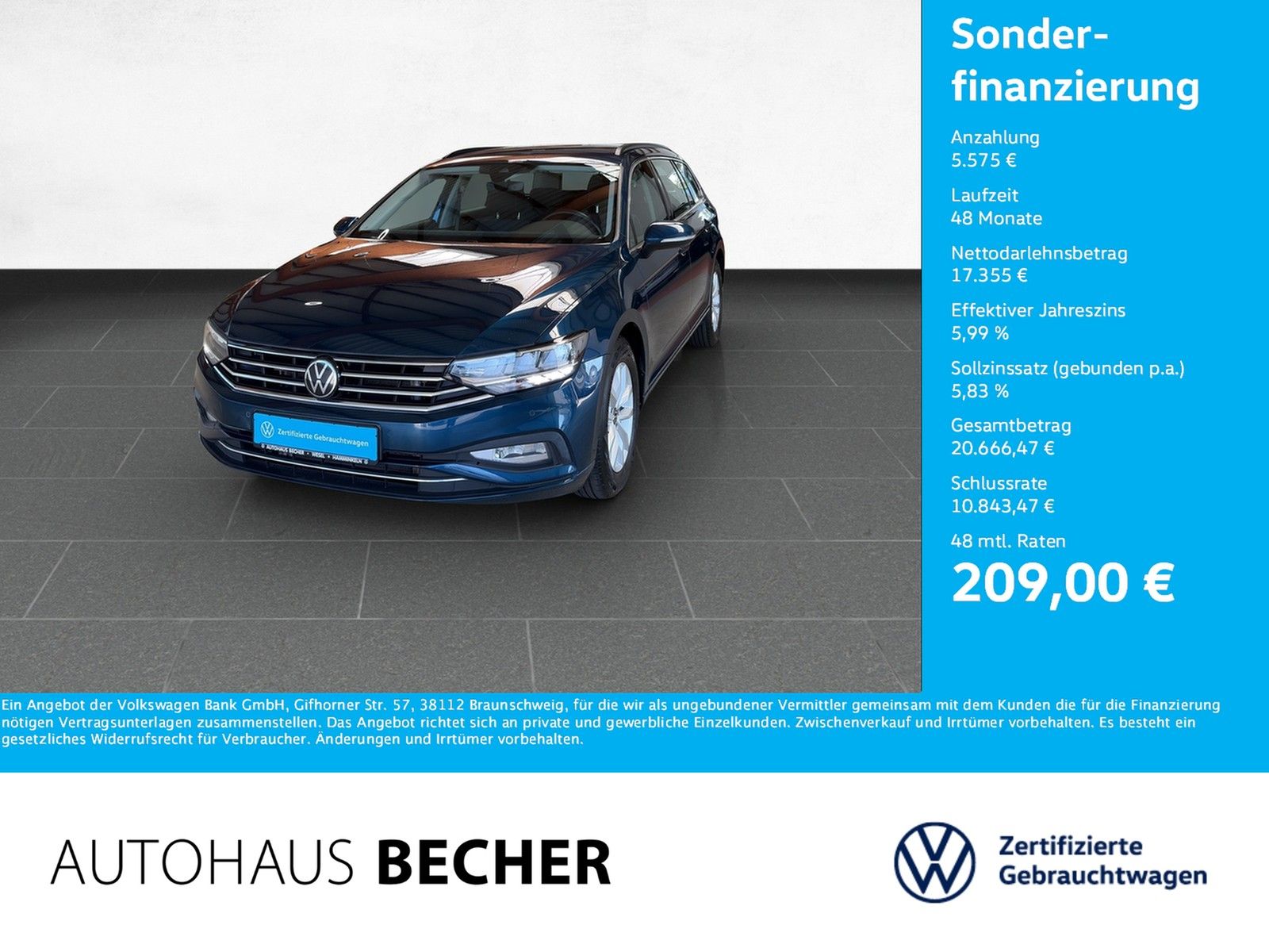 Volkswagen Passat Variant Business 2.0 TDI DSG Navi LED foto 1