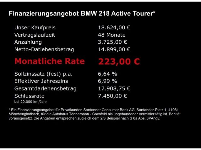 218 Active Tourer ADVANTAGE TDI AT+LED+NAVI+HEAD