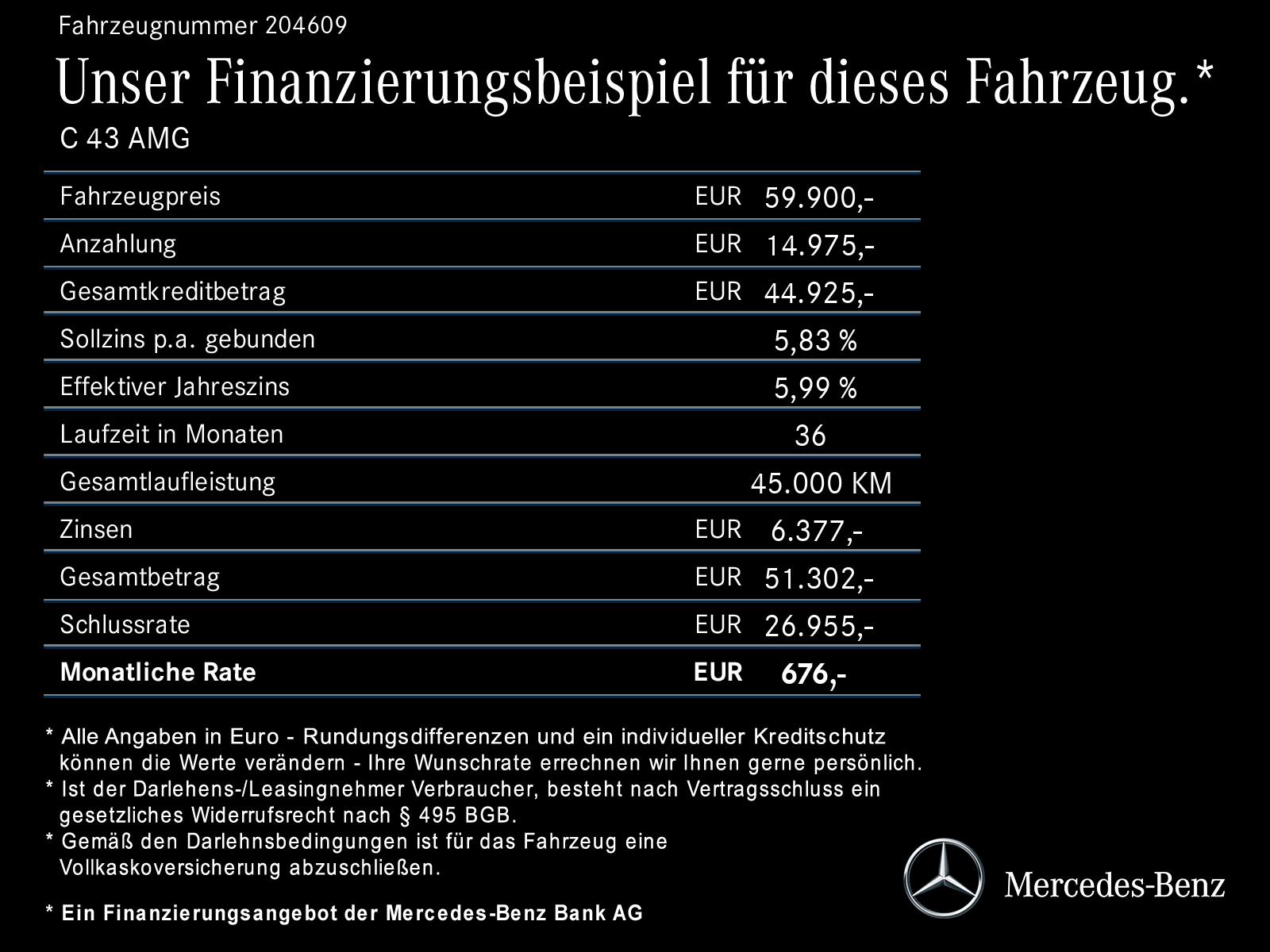 Mercedes-Benz AMG C 43 4M Night II*SHD*Memory*360*AmbiePlus*