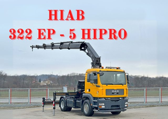 MAN TGA 18.400 + HIAB 322 EP - 5 HIPRO + FUNK* TOP