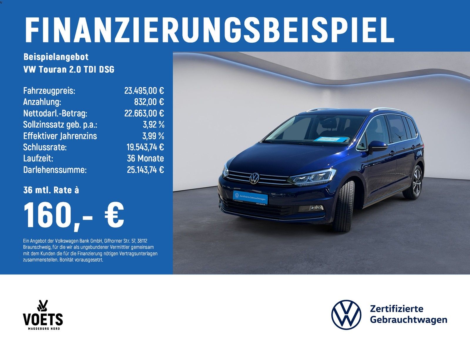 Volkswagen Touran  2.0  TDI  DSG Highline LED+NAVI+ACC+PDC+