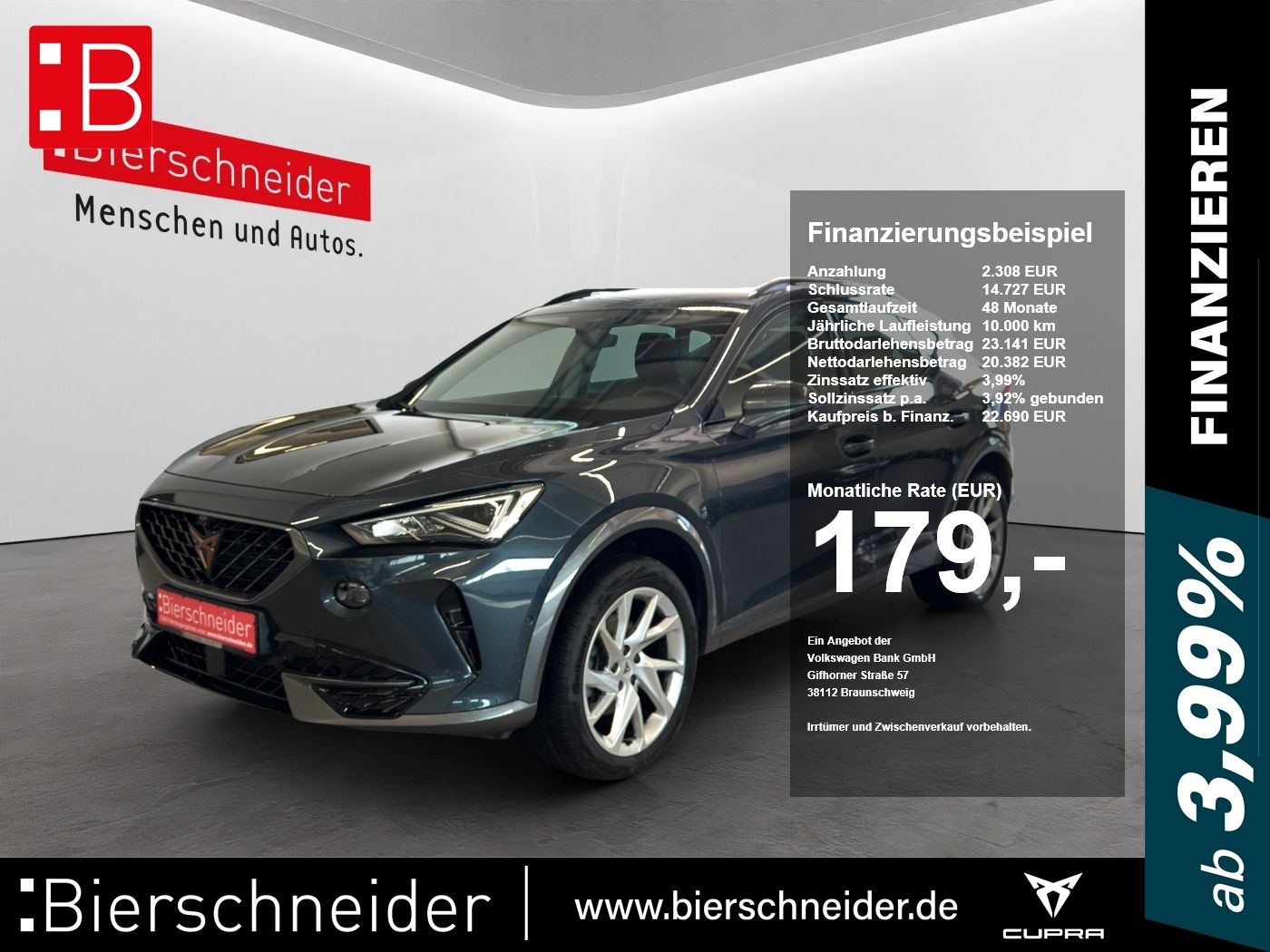 Cupra Formentor 2.0 TDI 18+AREA-VIEW+PARKLENK+ACC+LED+