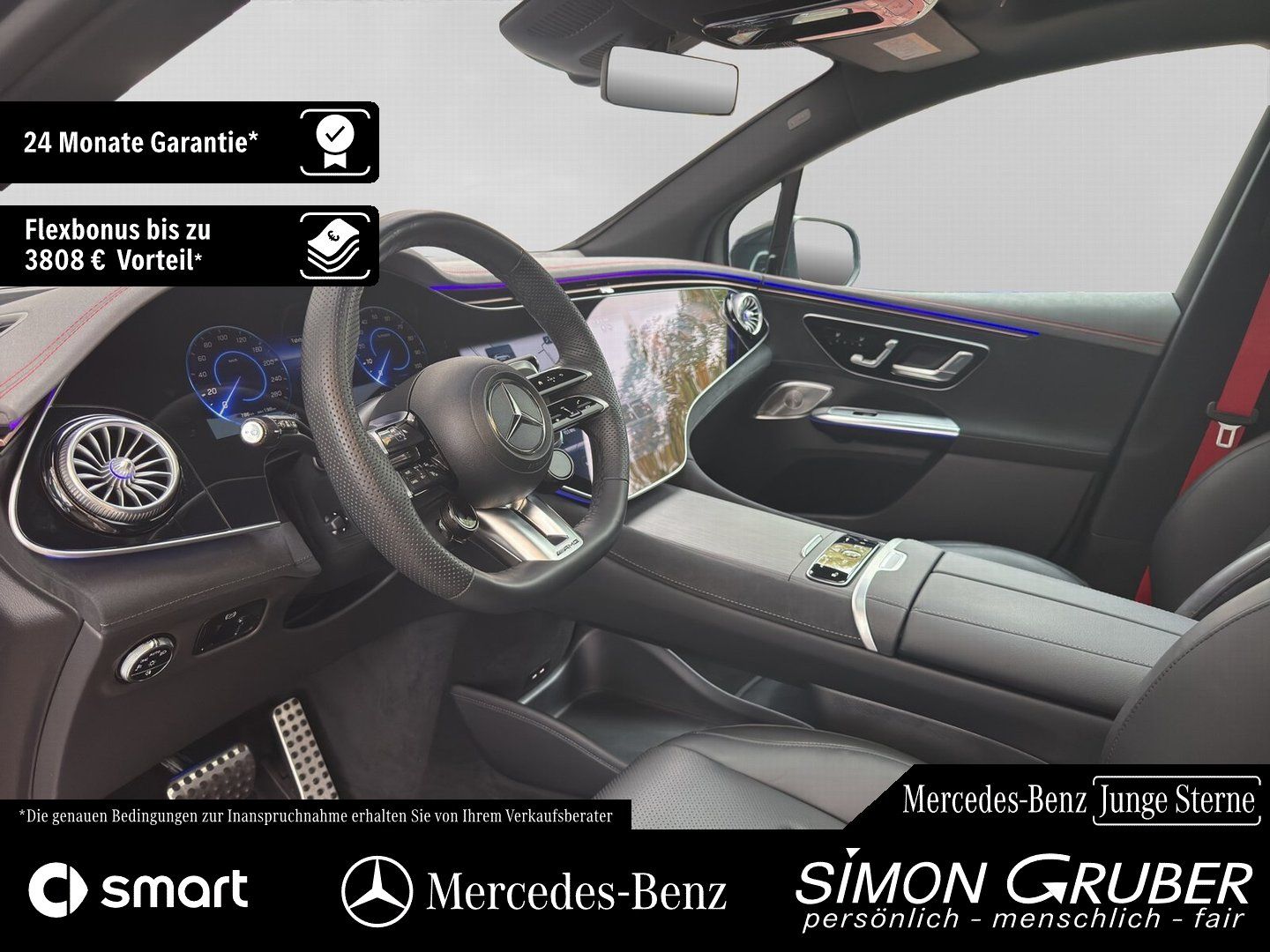 Fahrzeugabbildung Mercedes-Benz EQE 43 4M SUV AMG Night Pano HUD Sitzklima Nappa