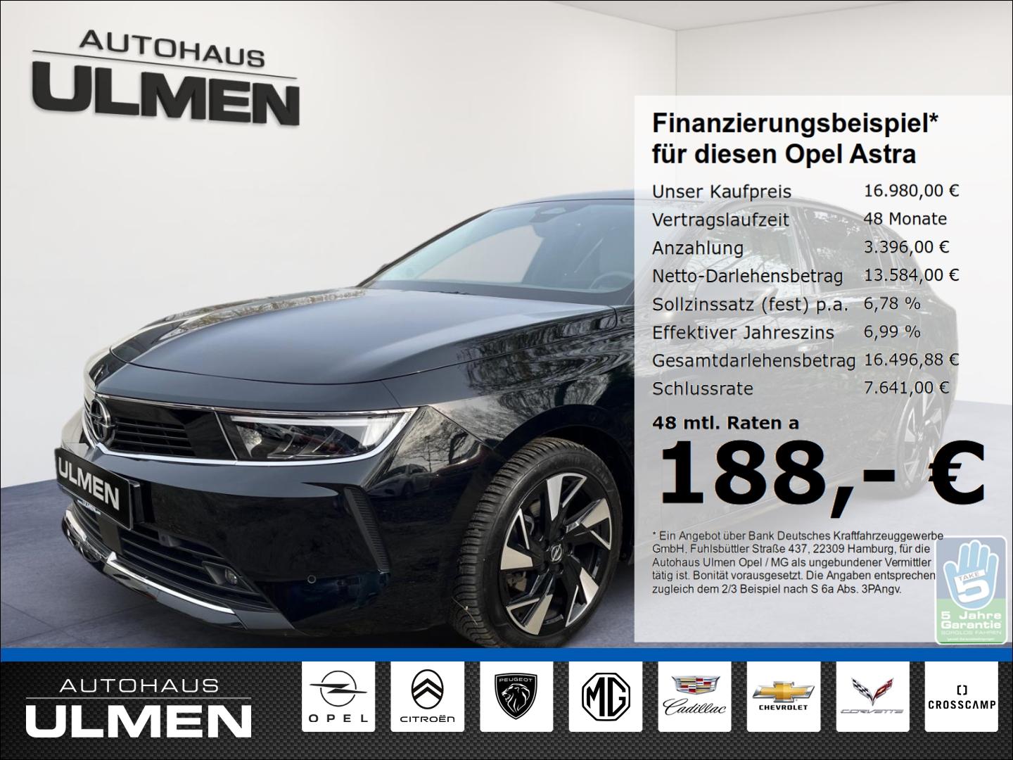 Opel Astra Elegance Navi Voll-LED PDCv+h+Cam Keyless 