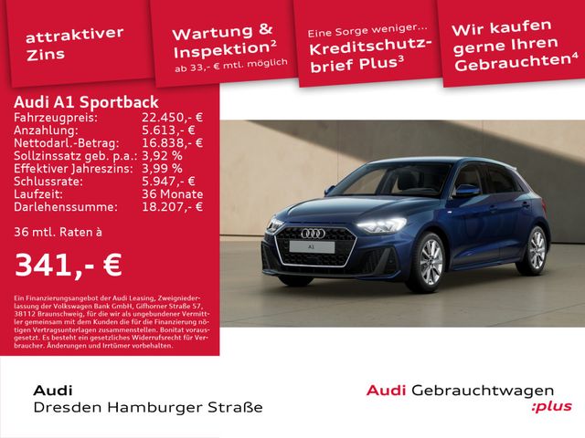 Audi A1 Sportback 25 TFSI S line LED