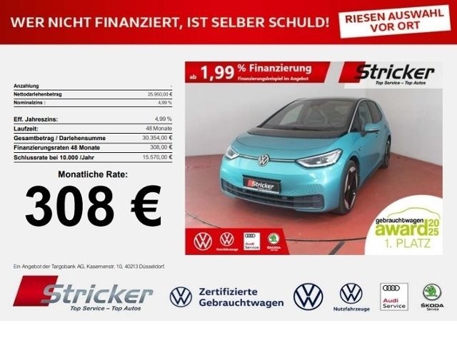 VW ID.3 Pro S Tour 308,-ohne Anzahlung Top-Sport He