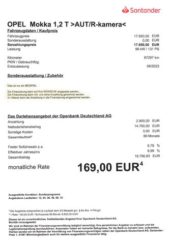 Fahrzeugabbildung Opel Mokka 1,2 T Elegance >AUT/KAM/LED/NAV/Sitzheiz<