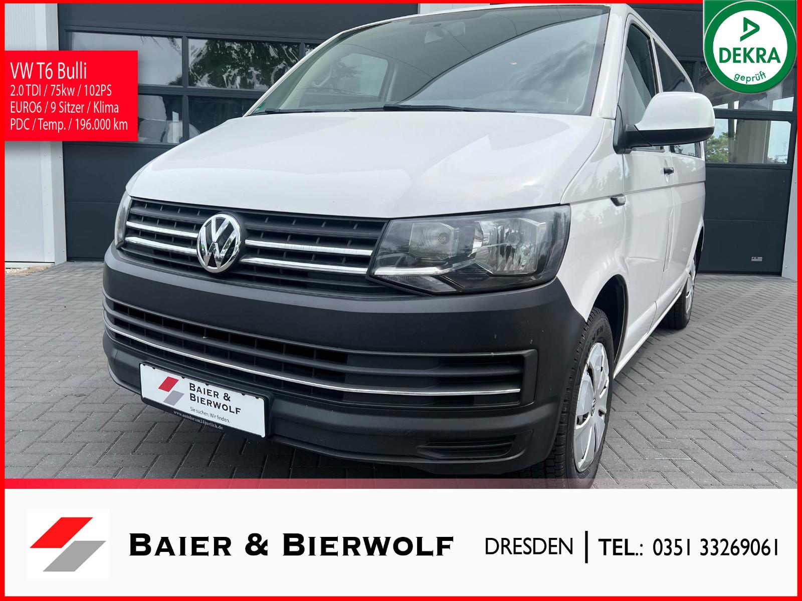 Volkswagen T6 Transporter Kombi 9 Sitzer PDC Kamera