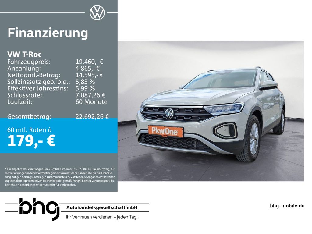 T-Roc 1,0 TSI Life ACC*PDC*KLIMA*R-KAMERA*SHZ*LE
