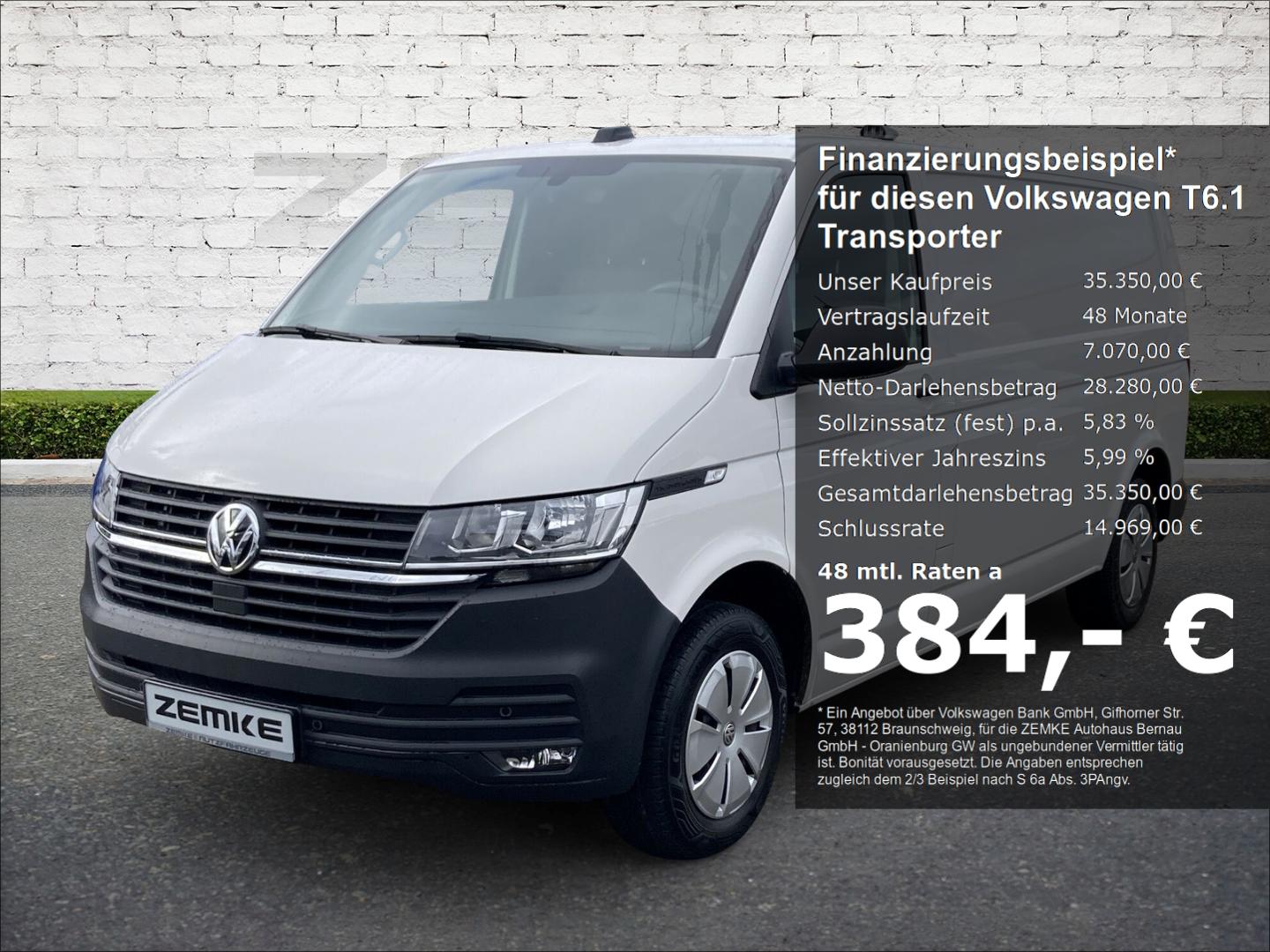 Volkswagen T6.1 Transporter Kasten 2.0 TDI DSG lang StandHZ