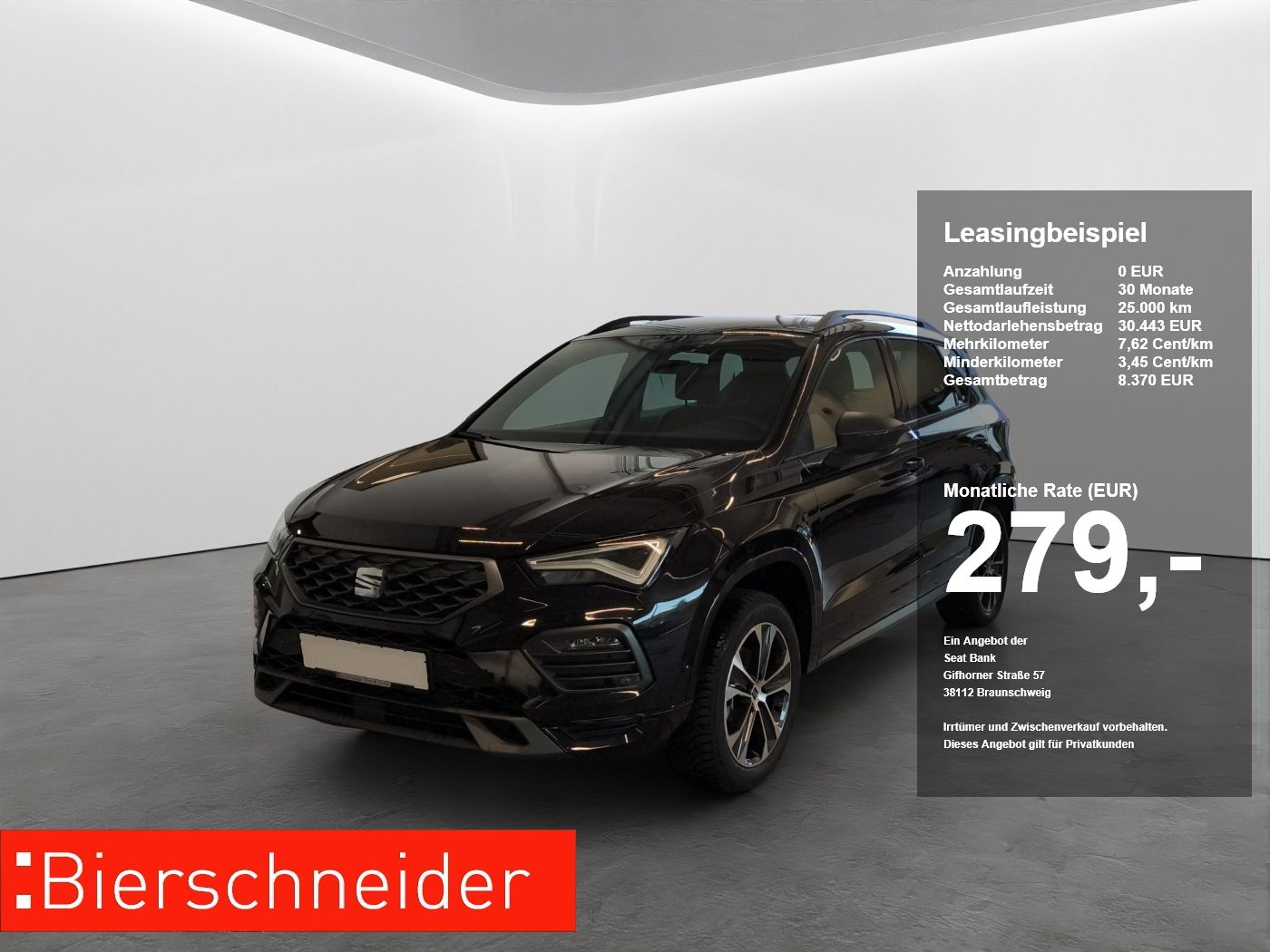 Seat Ateca 1.5 TSI DSG FR ab 279.- OHNE Sonderzahlung