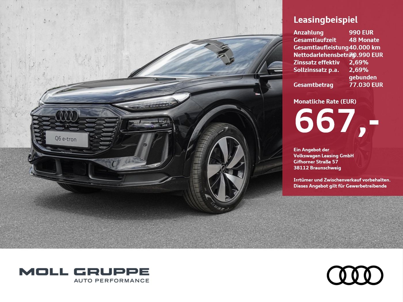 Audi Q6 SUV e-tron performance 225 kW