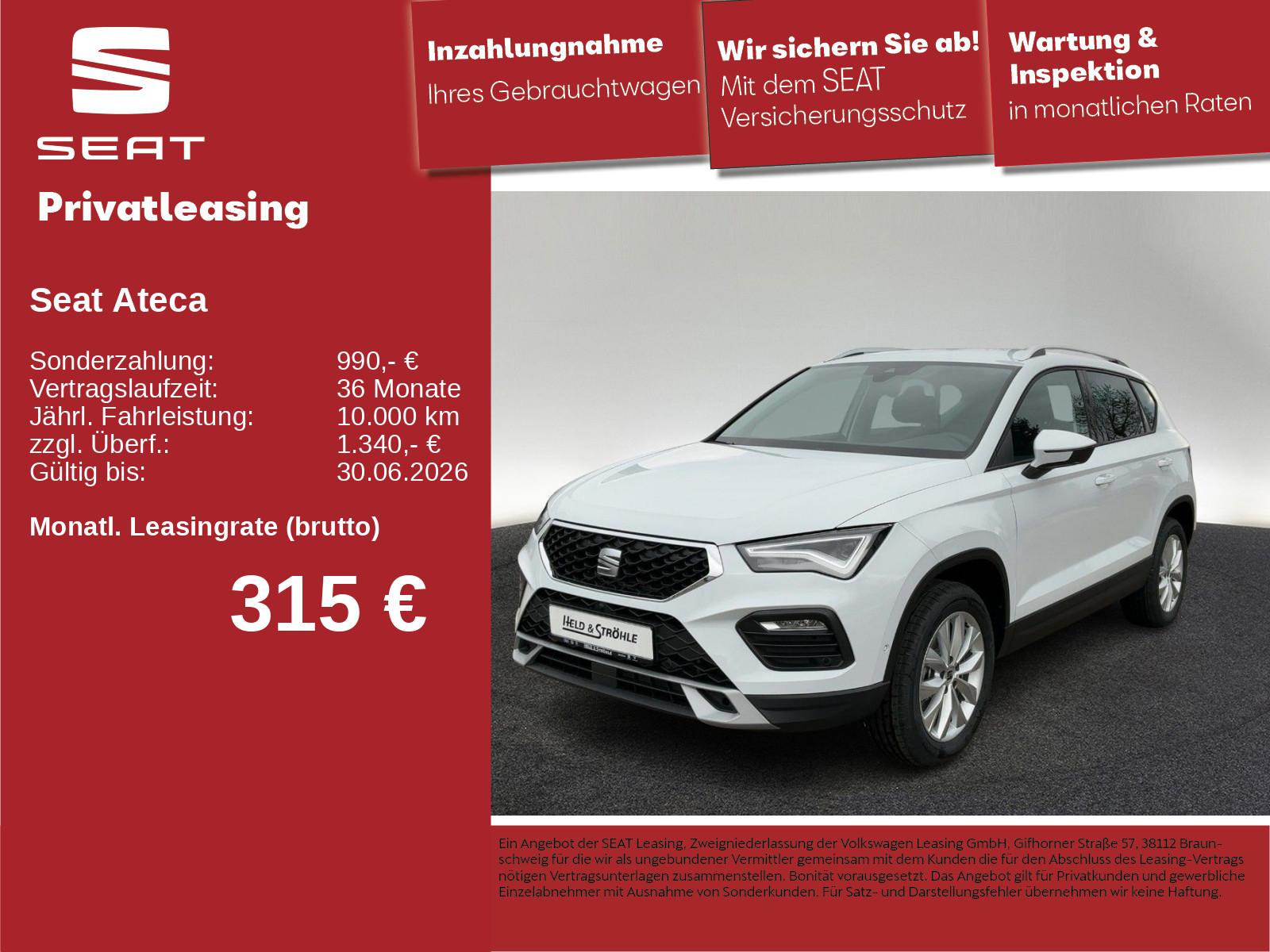 Seat Ateca Road Edition 1.5 TSI 110 kW DSG NAVI R-KAM