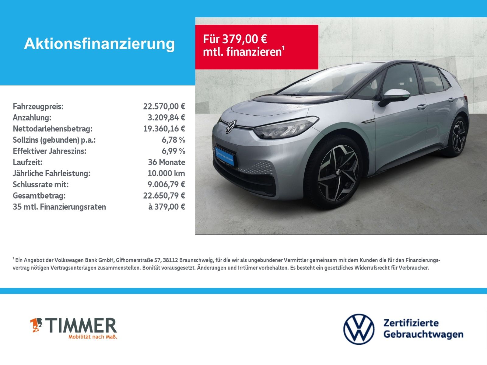 Volkswagen ID.3 PRO PERF. 62 kWh LIFE LED ACC CARPLAY N foto 2