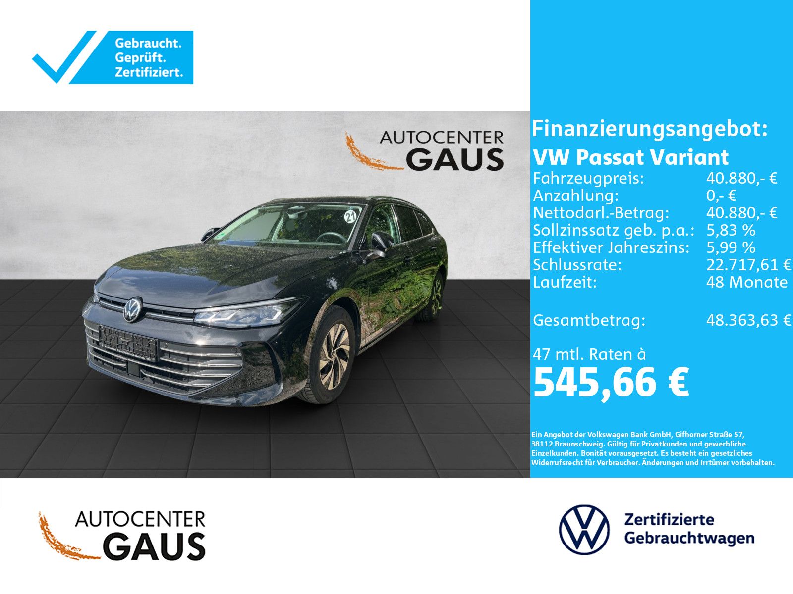 Passat Variant Business 2.0 TDI DSG AHK*Navi*ACC