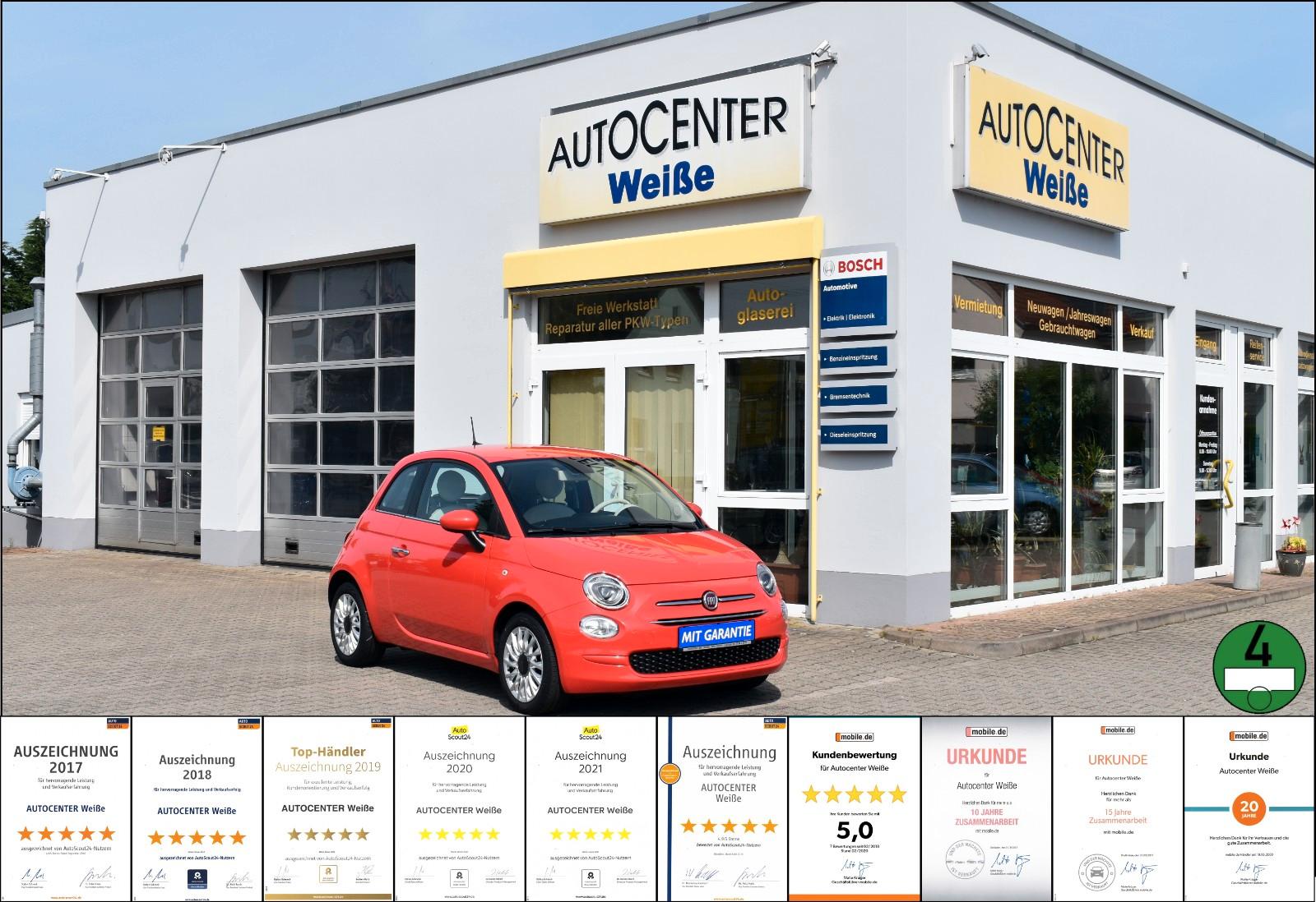 Fiat 500 Lounge TÜV-Neu Garantie Klima  Apple Carplay