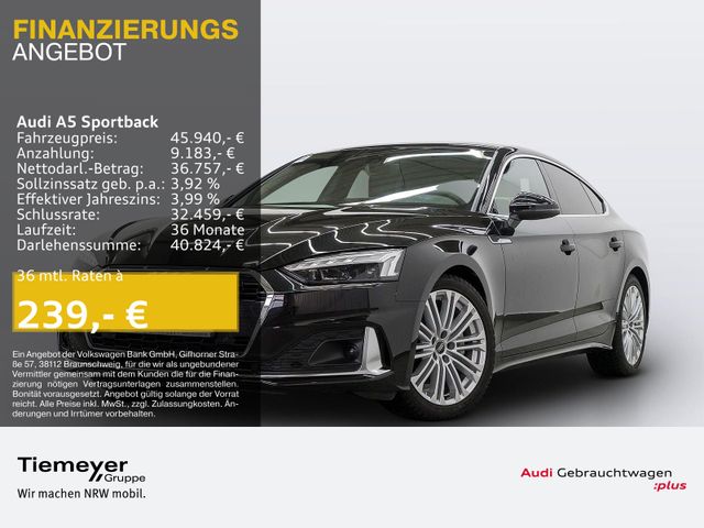 Audi A5 Sportback 40 TFSI Q S LINE MATRIX LM19 MEMORY