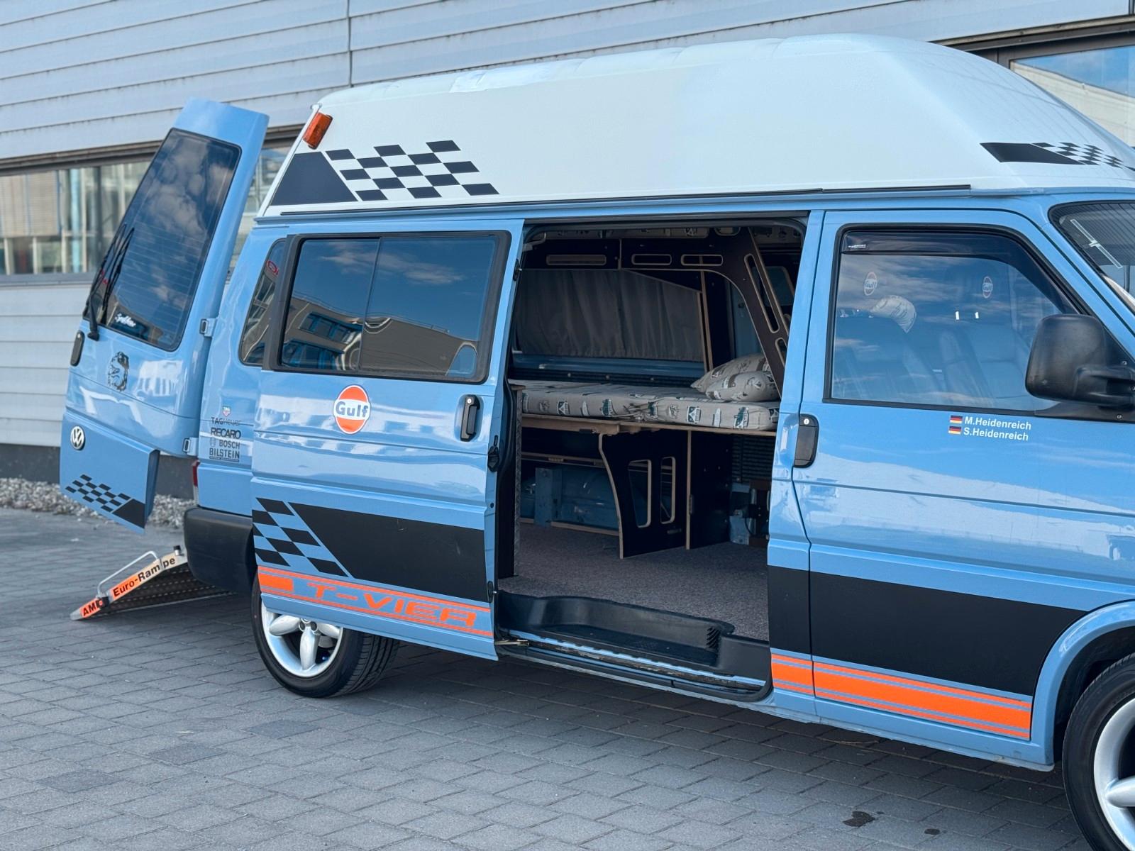 Volkswagen T4 2.4d WoMo AHK Alu Leder Rampe Hoch+Lang