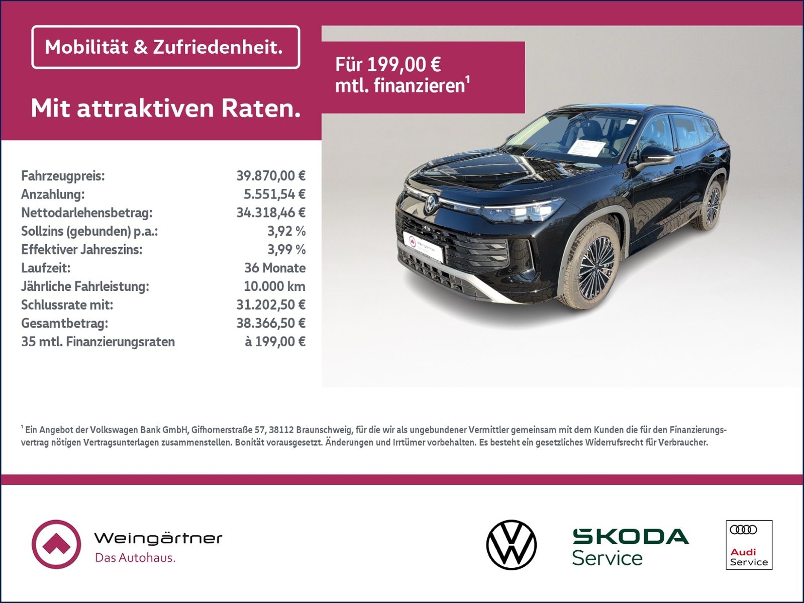 Tayron Life 4M 2.0 TDI, 7-Sitze, AHK, Matrix, Ar