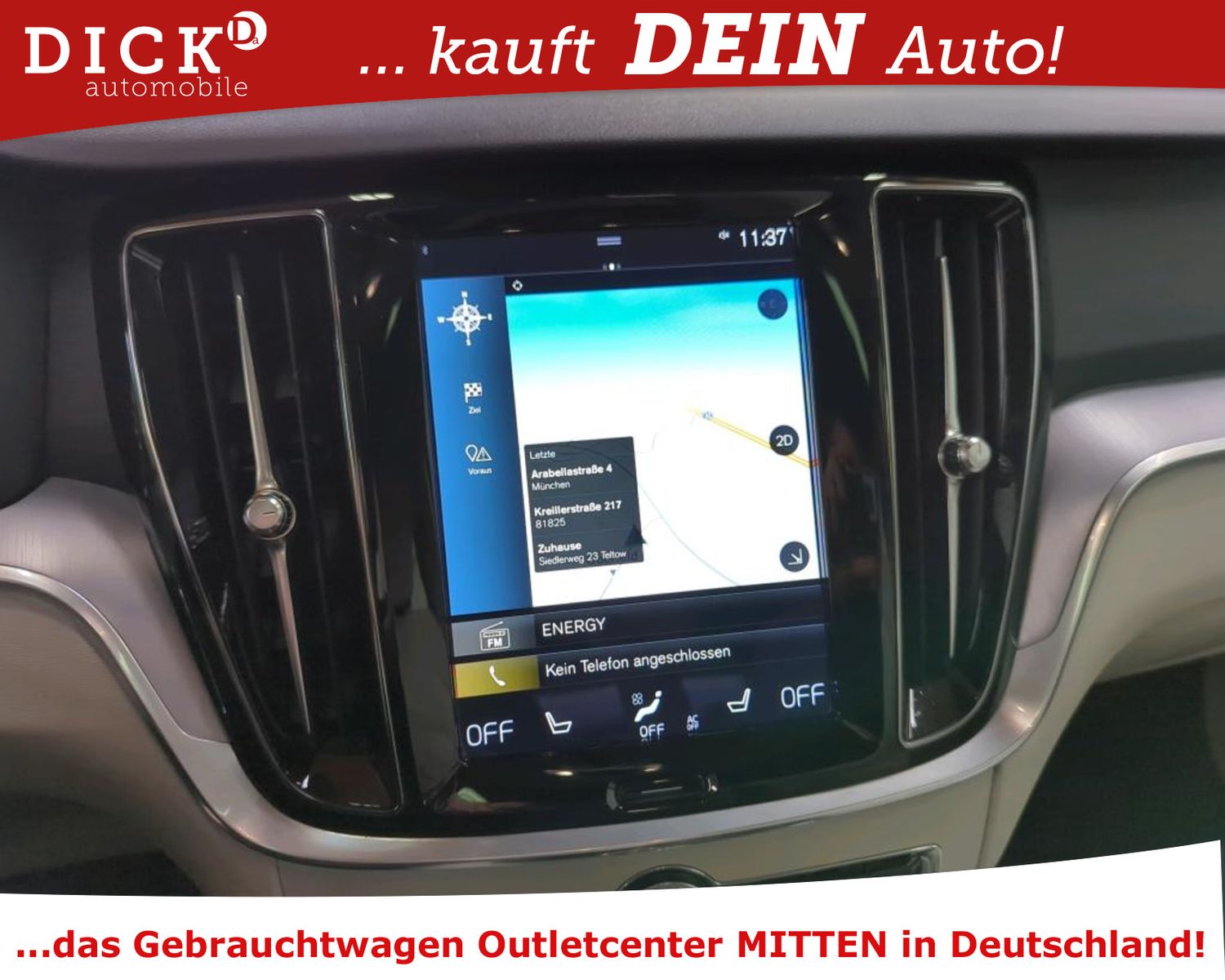 Fahrzeugabbildung Volvo V60 T6 Hyb AWD Core LED/SHZ/H&K/HUD/PANO/360°/8F