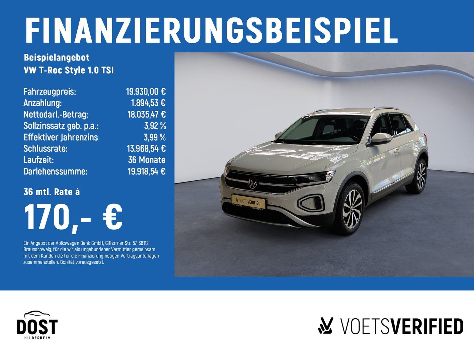 Volkswagen T-Roc Style 1.0 TSI AHK+LED+RearView+KLIMA+PDC  
