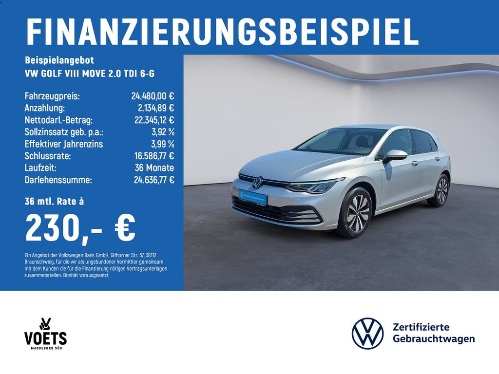 GOLF VIII MOVE 2.0 TDI 6-G LED+NAVI+AHK+ACC+APP