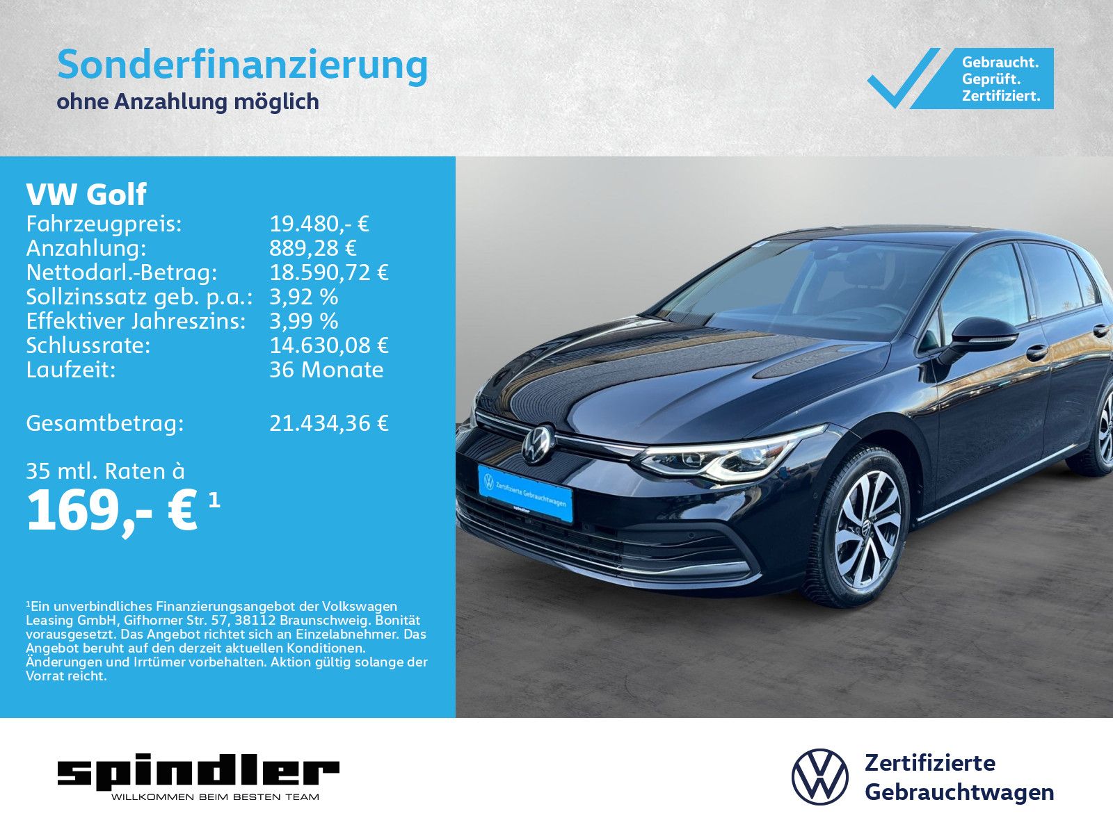Volkswagen Golf VIII Active 1.5 TSI / IQ.Drive, Standh, HuD