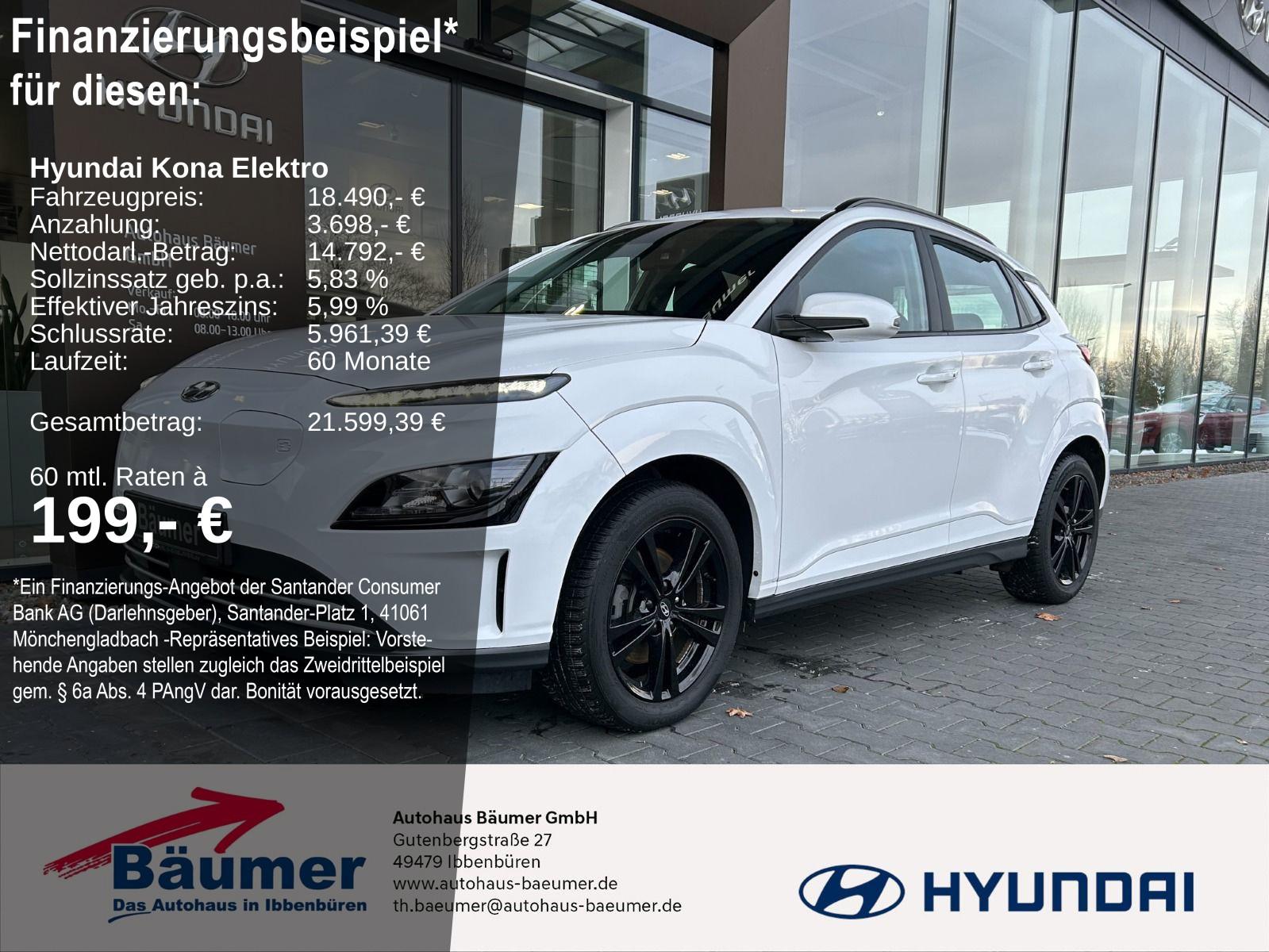 Hyundai KONA Elektro Select 39,2kWh +ACC +CAM +SHZ