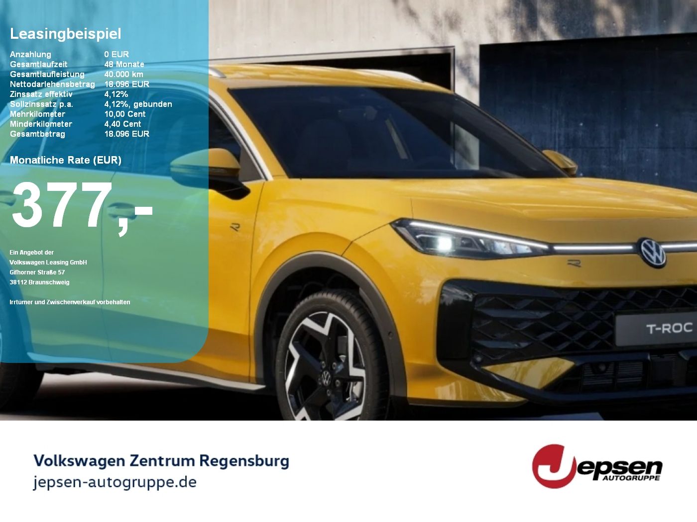 Volkswagen T-Roc R-Line 1.5 eTSI DSG 377€ R-KAMERA NAVI