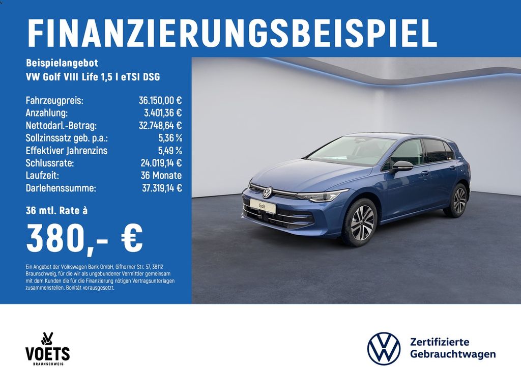 Golf VIII Life 1,5 l eTSI DSG LANEASSIST
