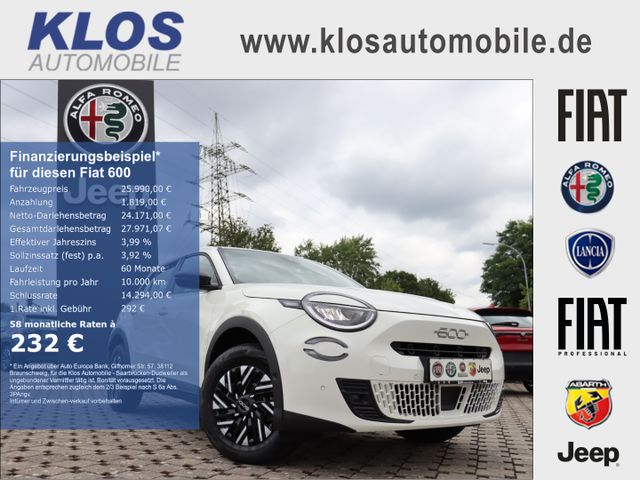 Fiat 600 HYBRID 1.2 100 PS DCT6 KOMFORT WINTER KAMERA