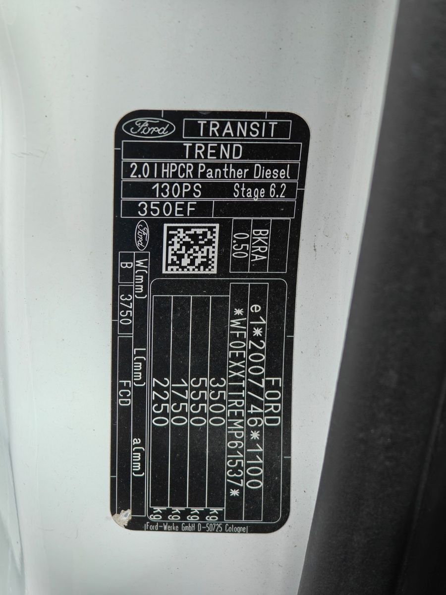 Fahrzeugabbildung Ford Transit Kasten 350EF L4 Trend, Navi, DAB, Kamera