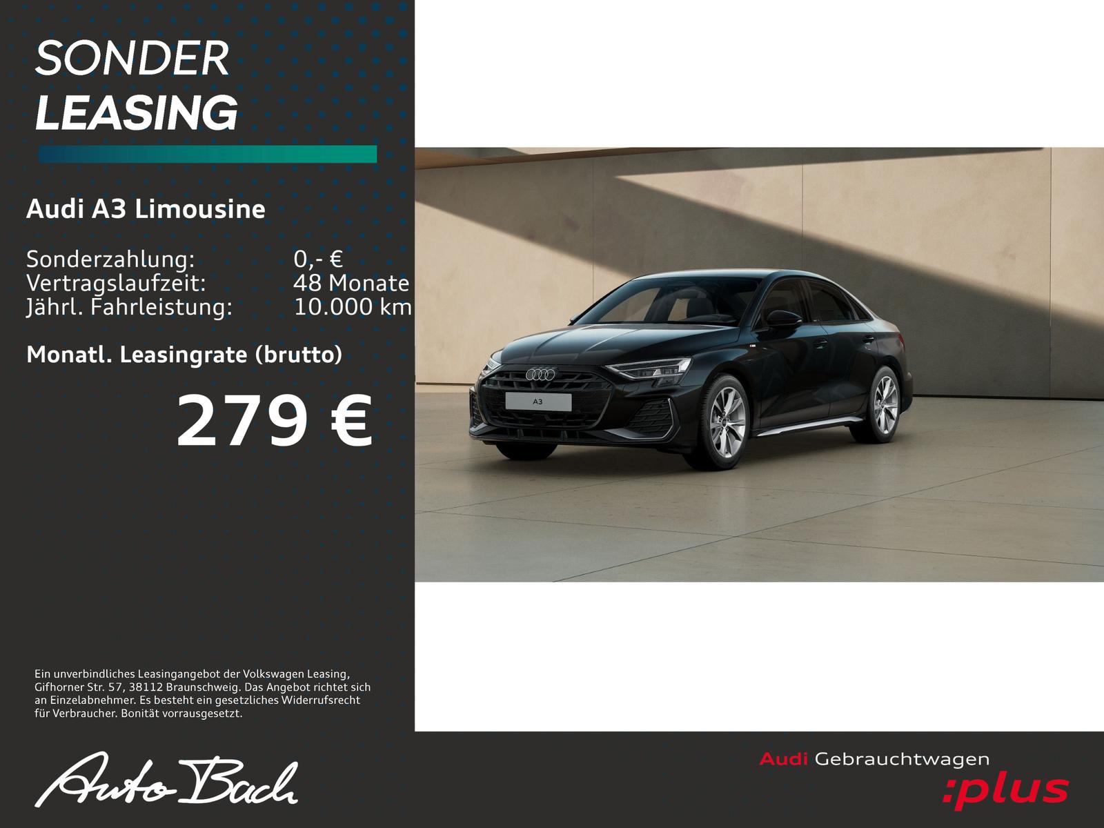 Audi A3 Limousine S line TFSI Stronic Navi LED ACC AH, миниатюра 2