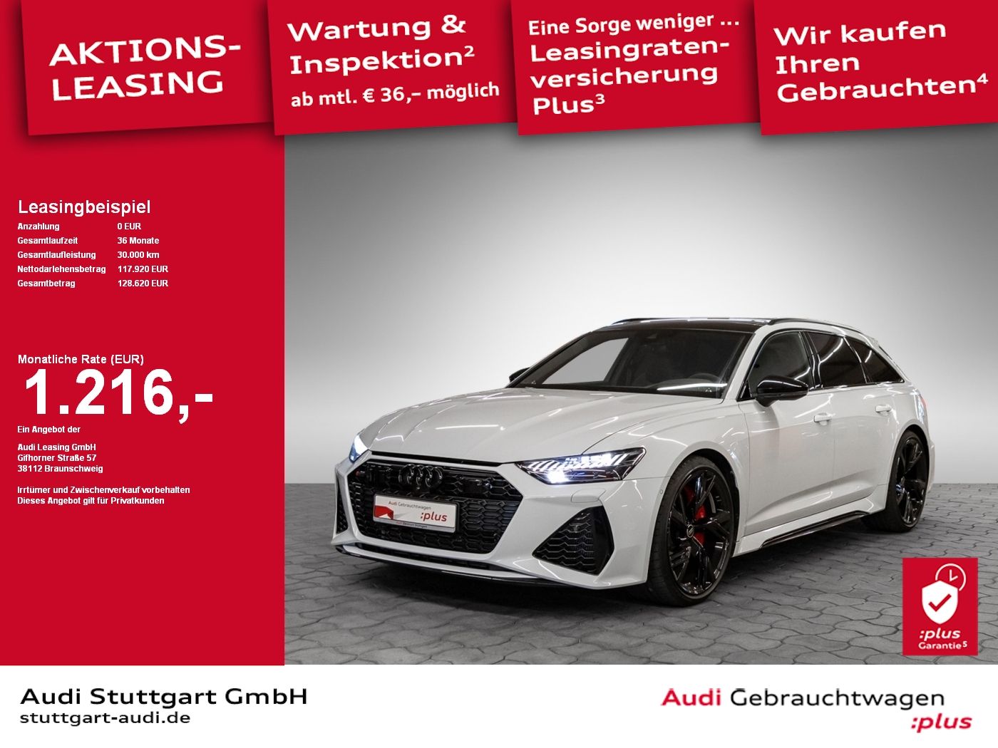 Audi RS 6 Avant 4.0 TFSI quattro tiptronic B&O Pano