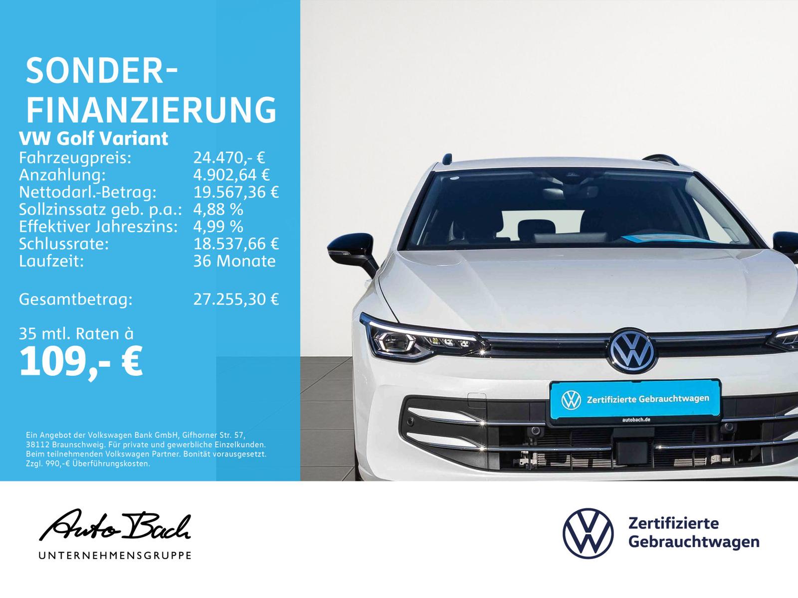 Volkswagen Golf VIII Variant 1.5 TSI GOAL, LED-Matrix, Navi