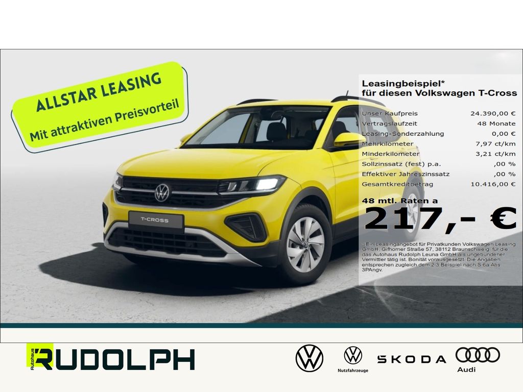 T-Cross Life 1.0 TSI 5-Gang LED BT ACC PDCv+h Kl