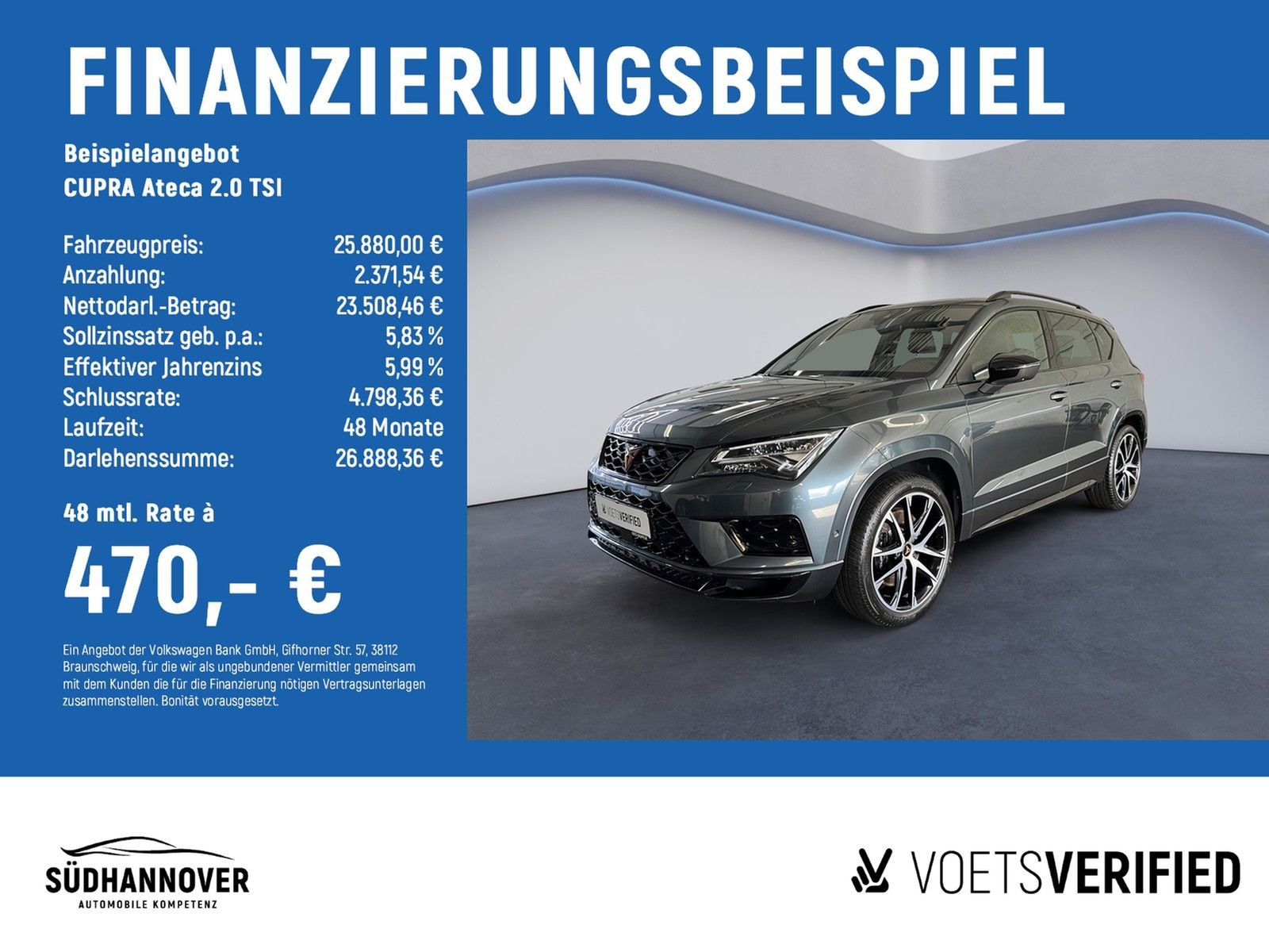 CUPRA Ateca 2.0 TSI LED+KLIMA+AHK+SHZ+NAVI